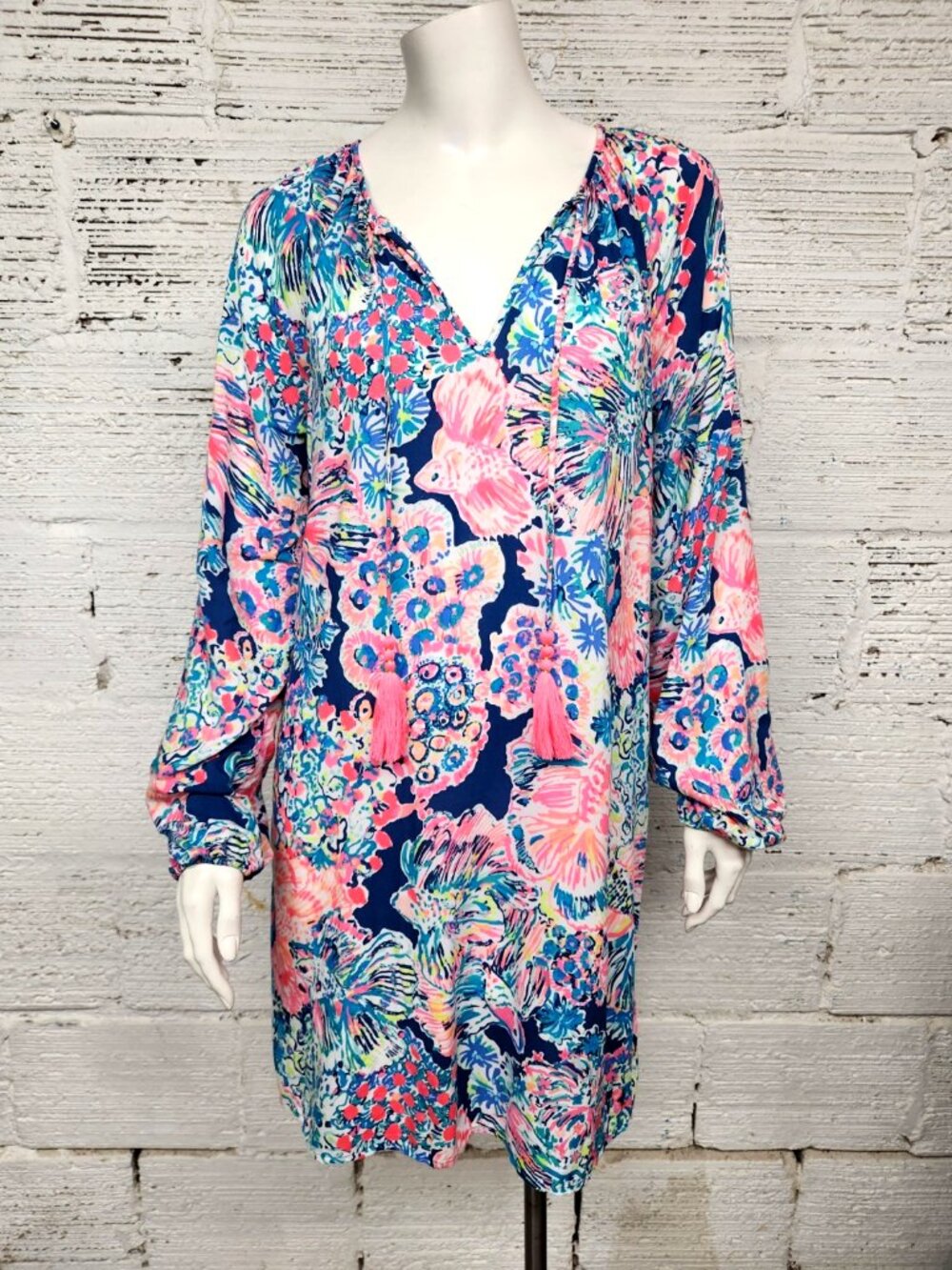 Lilly Pulitzer Size M Willa Colorful Floral Gypsea Tunic Dress